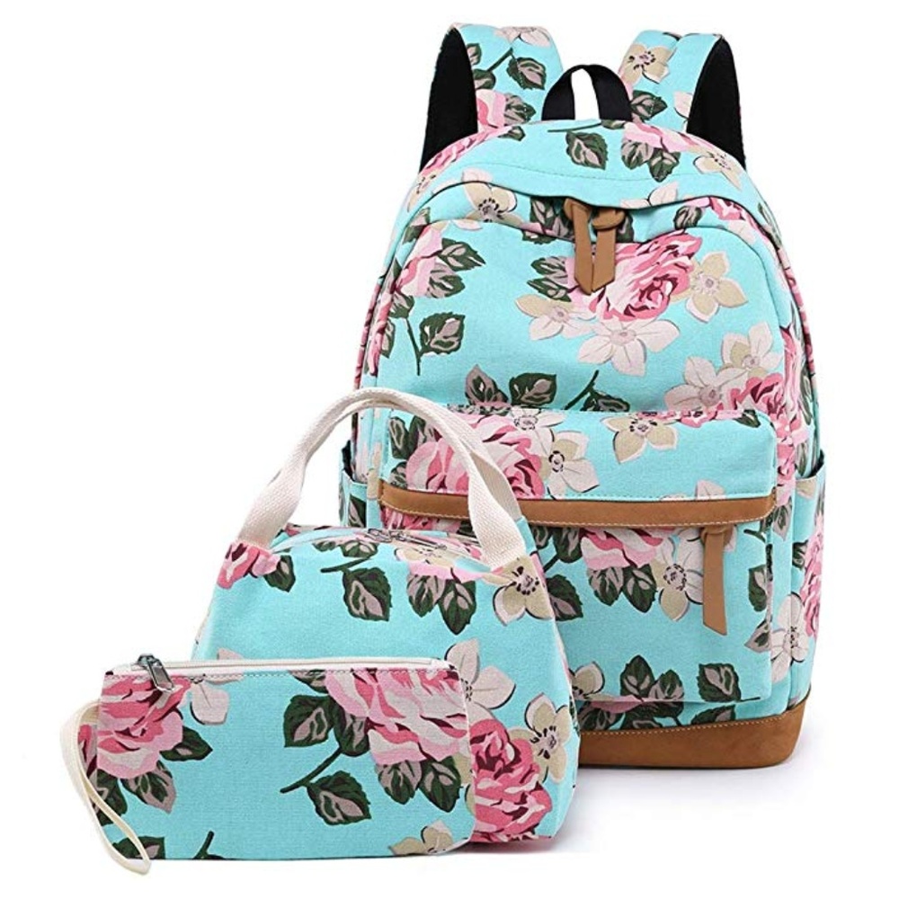 NEW! Floral Backpack, Lunch-bag, & Clutch Bundle